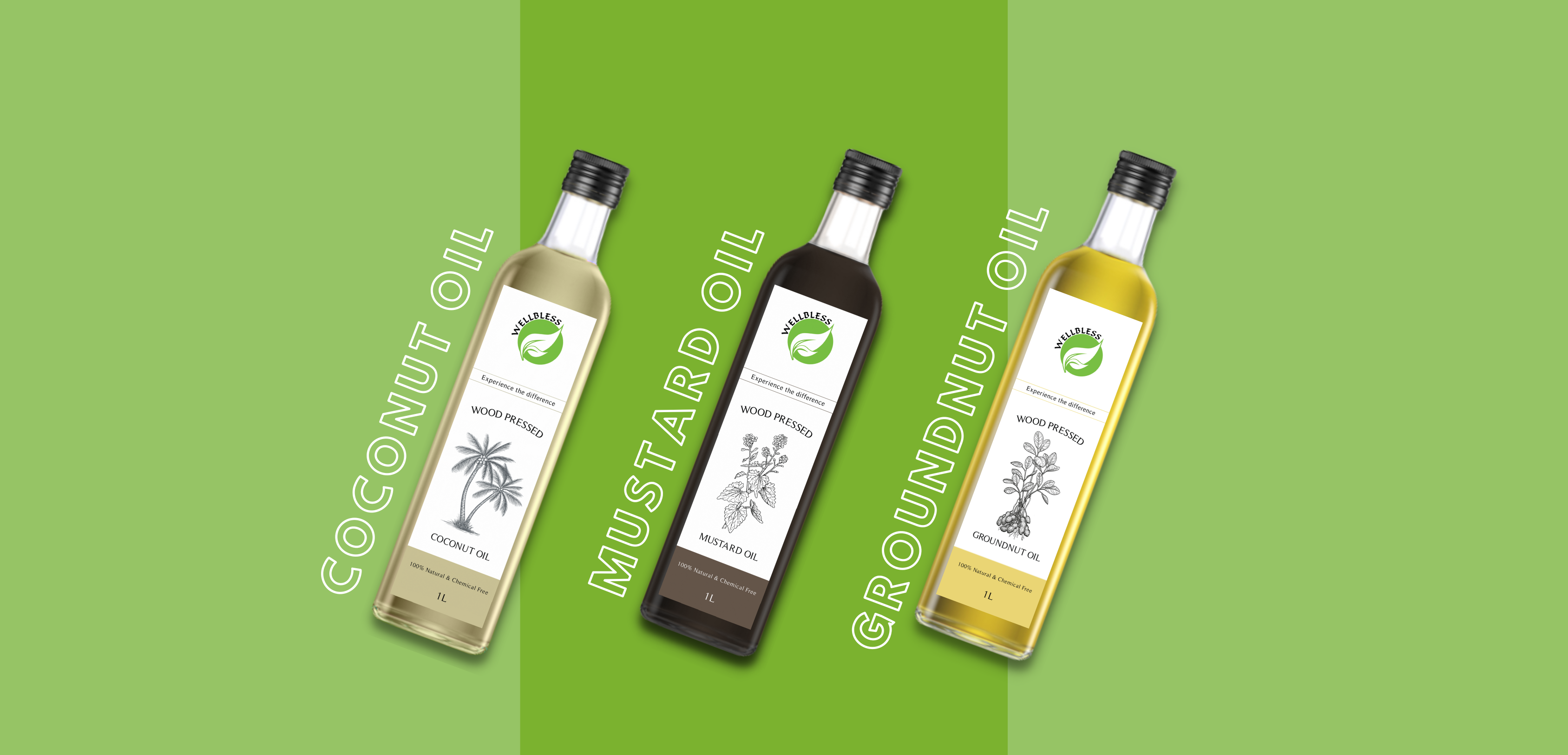 mustard oil coconut oil groundnut oil